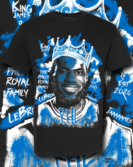 LIMITED EDITION - LE BRON JAMES - SIXERS SHIRT! - KING JAMES & THE ROYAL PHILLY FAMILY