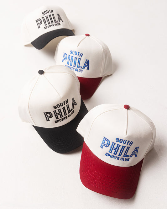 SOUTH PHILA SPORTS CLUB EMBROIDERED TWO TONE TRUCKER HAT