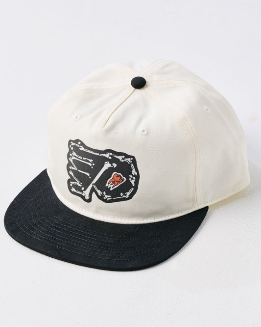 PHILADELPHIA FLYERS BONE LOGO HAT - VINTAGE WHITE AND BLACK