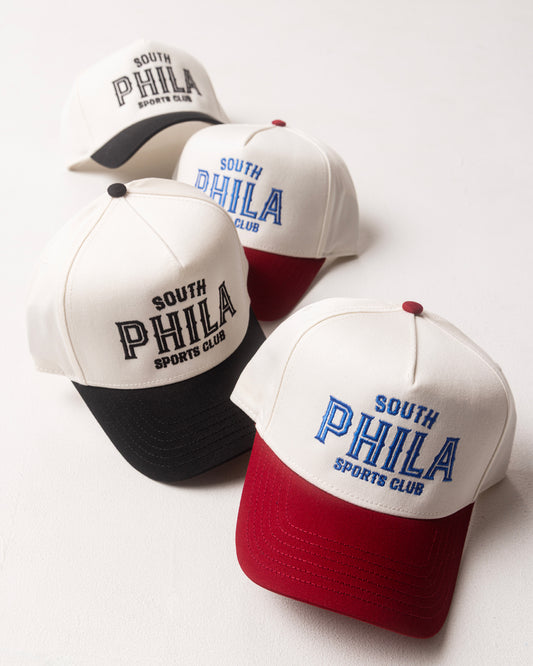 SOUTH PHILA SPORTS CLUB EMBROIDERED TWO TONE TRUCKER HAT